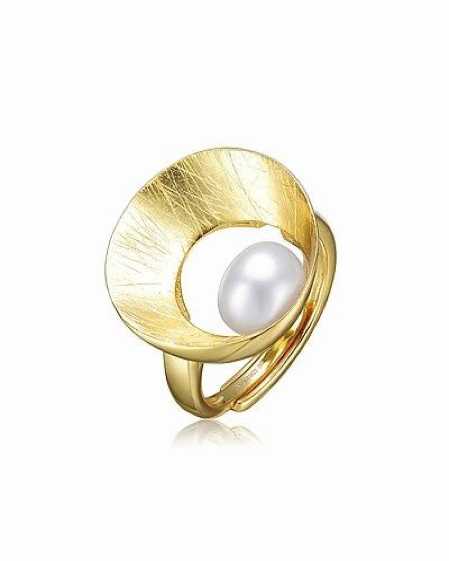 Rings * | Genevive 14K Over Silver Pearl Ring Women