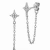 Earrings * | Glaze Jewelry Rhodium Plated Cz Starburst Earrings Women