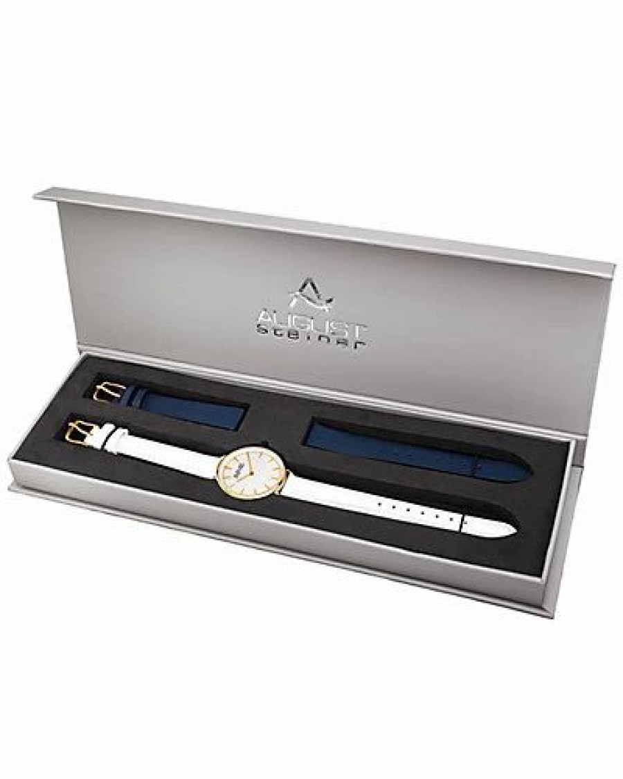 Watches * | August Steiner Women'S Leather Watch