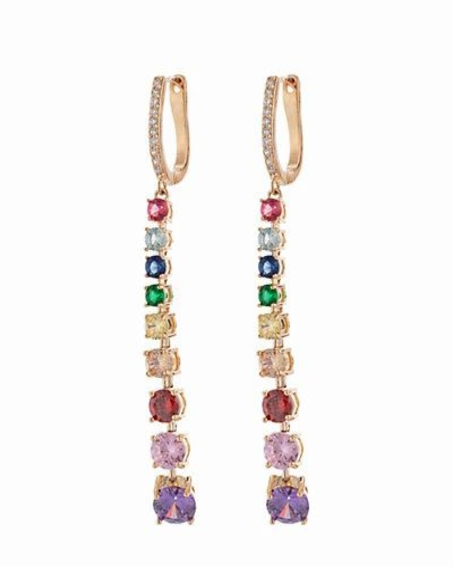 Earrings * | Eye Candy La Os Angeles Luxe Collection 18K Plated Cz Drop Earrings Women