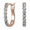 Earrings * | Genevive 18K Rose Gold Vermeil Earrings Women