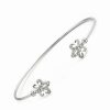 Bracelets * | Diamond Select Cuts Ver Diamond Fleur De Lis Bangle Bracelet Women