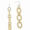 Earrings * | Juvell 18K Two-Tone Plated Link Dangle Earrings Women