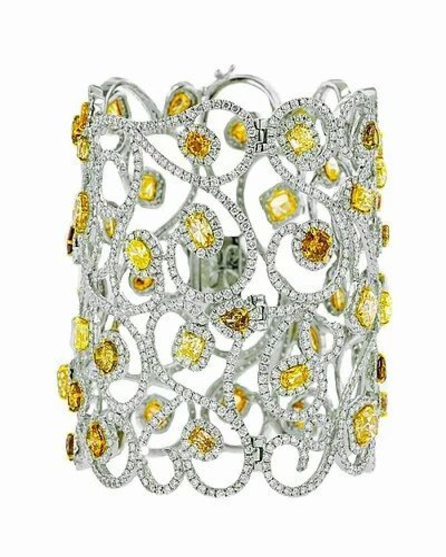 Bracelets * | Diana M. Fine Jewelry 18K 57.00 Ct. Tw. Diamond Bracelet Women