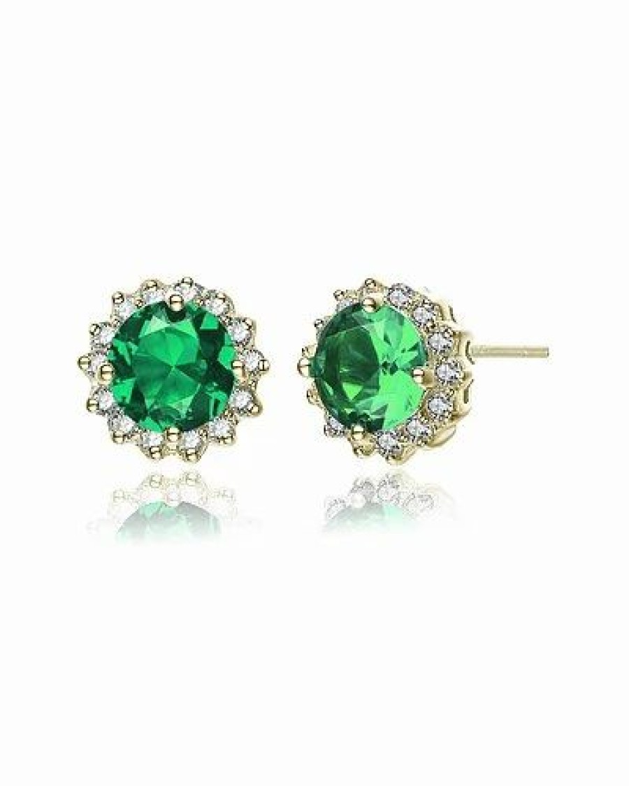 Earrings * | Genevive 14K Plated Studs Women