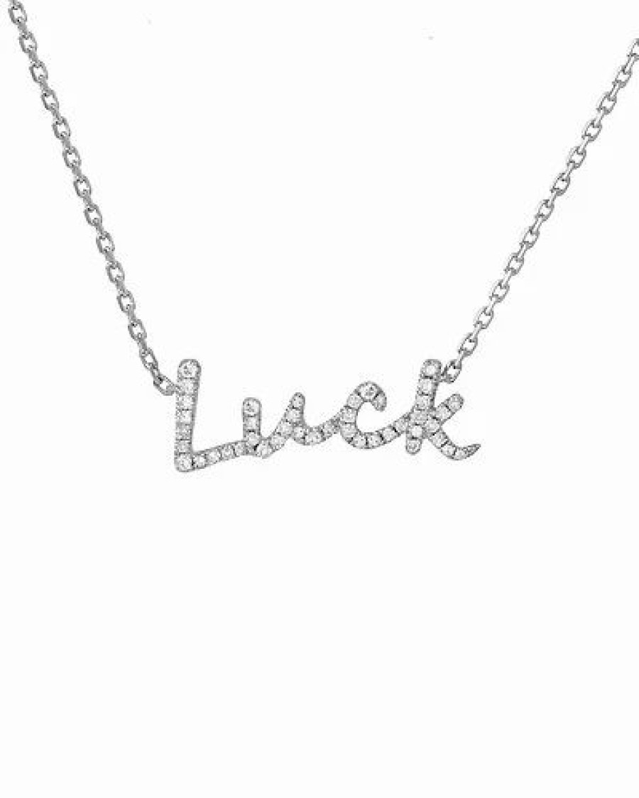 Necklaces * | Diana M. Fine Jewelry 14K 0.17 Ct. Tw. Diamond Necklace Women