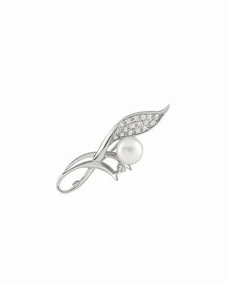 Pins * | Splendid Pearls Ver 8-9Mm Pearl Brooch Women