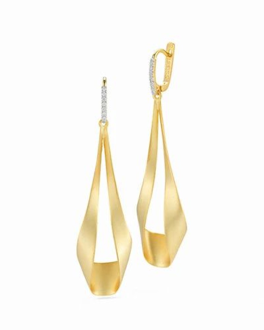 Earrings * | I. Reiss 14K 0.11 Ct. Tw. Diamond Dangling Earrings Women