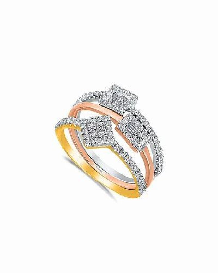 Rings * | Kallati 14K Two-Tone 0.85 Ct. Tw. Diamond Ring Women