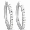 Earrings * | Diamond Select Cuts 14K 0.16 Ct. Tw. Diamond Hoops Women