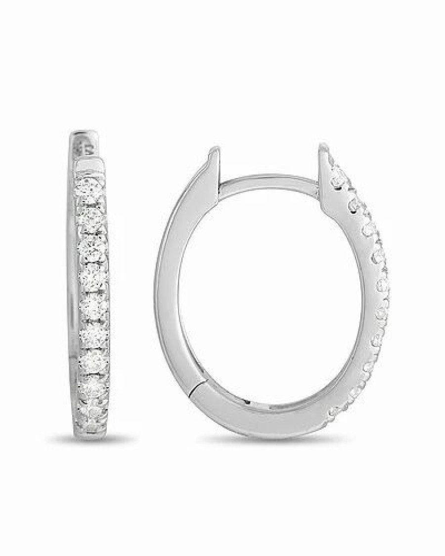 Earrings * | Diamond Select Cuts 14K 0.16 Ct. Tw. Diamond Hoops Women