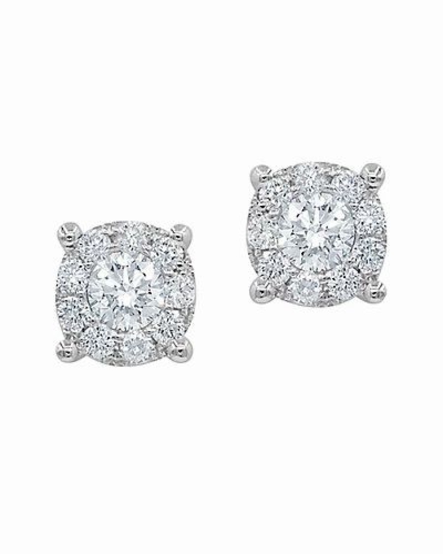 Earrings * | Diana M. Fine Jewelry 14K 0.50 Ct. Tw. Diamond Studs Women