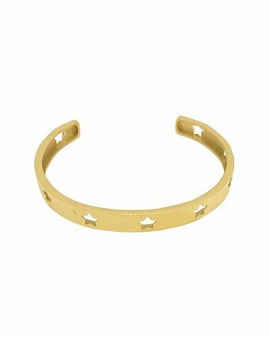 Bracelets * | Adornia 14K Plated Star Cutout Cuff Bracelet Women