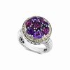 Rings * | Effy Fine Jewelry Silver & 18K 2.54 Ct. Tw. Amethyst & Rhodolite Statement Ring Women