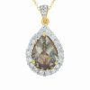 Necklaces * | Kallati 14K 3.45 Ct. Tw. Diamond & Csarite Necklace Women