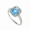 Rings * | Gemstones 14K 0.12 Ct. Tw. Diamond & Topaz Ring Women