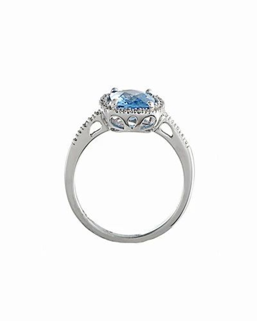 Rings * | Gemstones 14K 0.12 Ct. Tw. Diamond & Topaz Ring Women