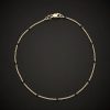 Bracelets * | 14K Italian Gold Blue Enamel Anklet Women