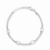 Bracelets * | Chloe And Madison And Madison Silver Cz Curb Bracelet Women