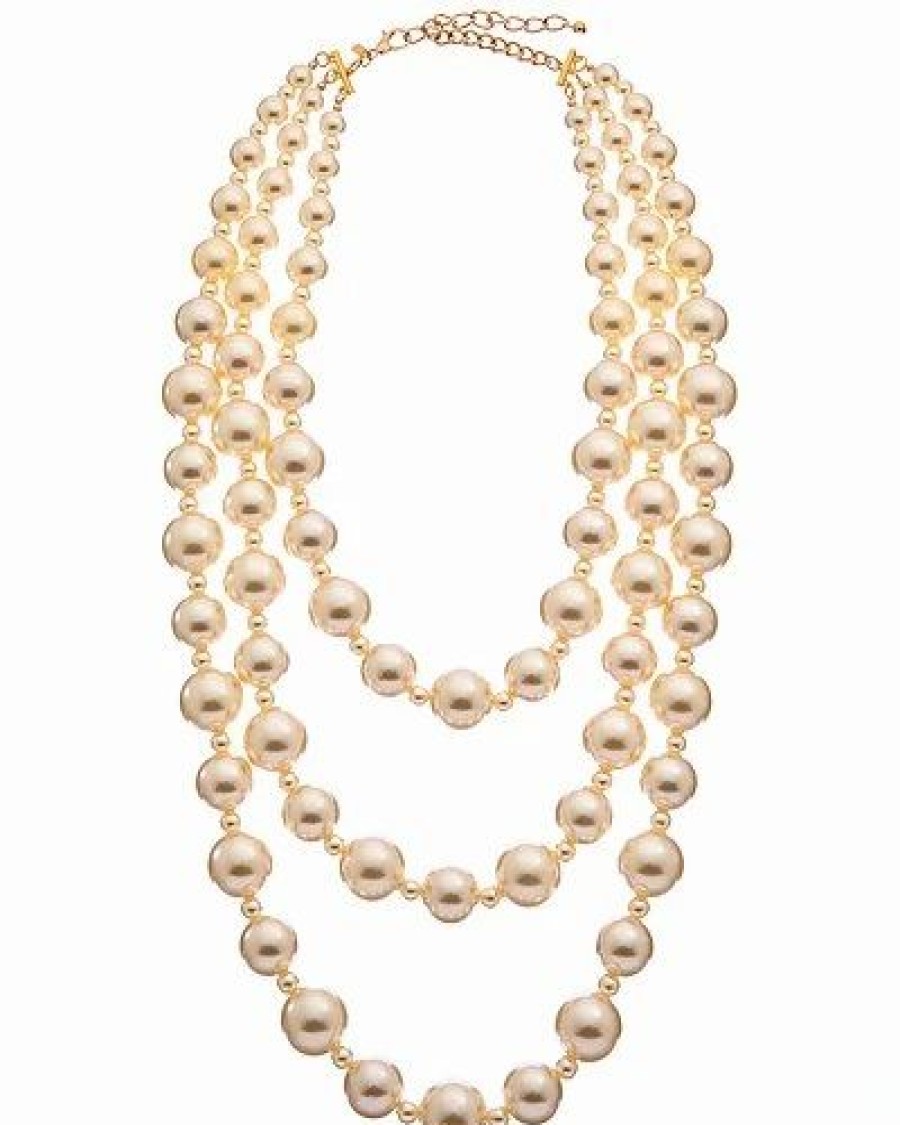 Necklaces * | Kenneth Jay Lane Plated 8-25Mm Multi-Row Necklace Women