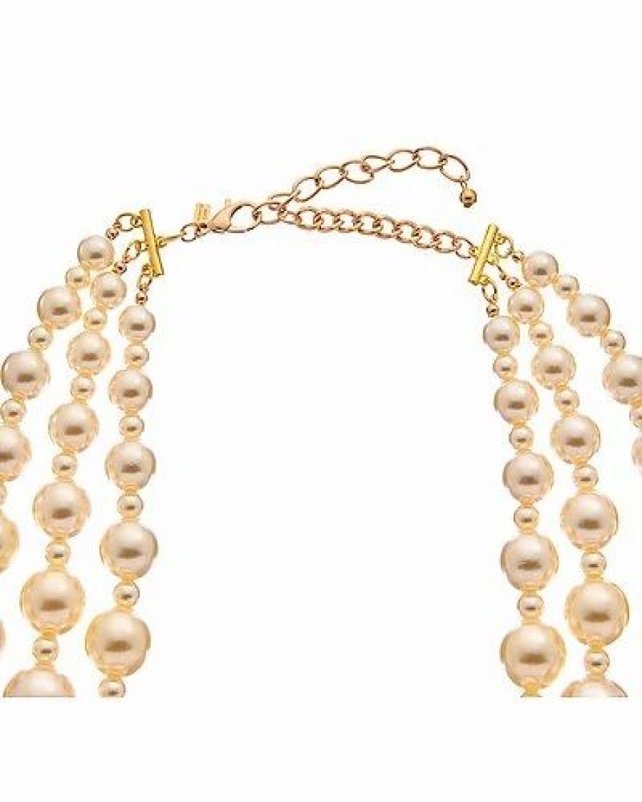 Necklaces * | Kenneth Jay Lane Plated 8-25Mm Multi-Row Necklace Women