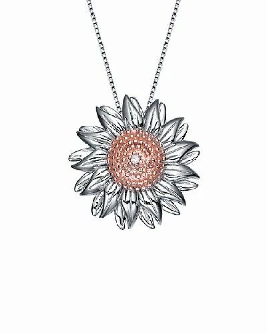 Necklaces * | Genevive Silver Pendant Necklace Women