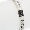 Bracelets * | Phillip Gavriel Silver Black Sapphire Woven Bracelet Women