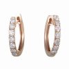 Earrings * | Diamond Select Cuts 14K Rose Gold 0.50 Ct. Tw. Diamond Hoops Women