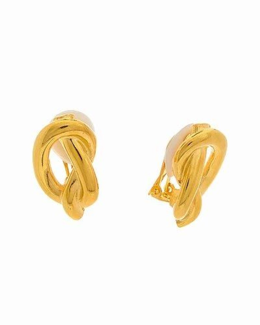 Earrings * | Kenneth Jay Lane Plated Clip-On Button Earrings Women