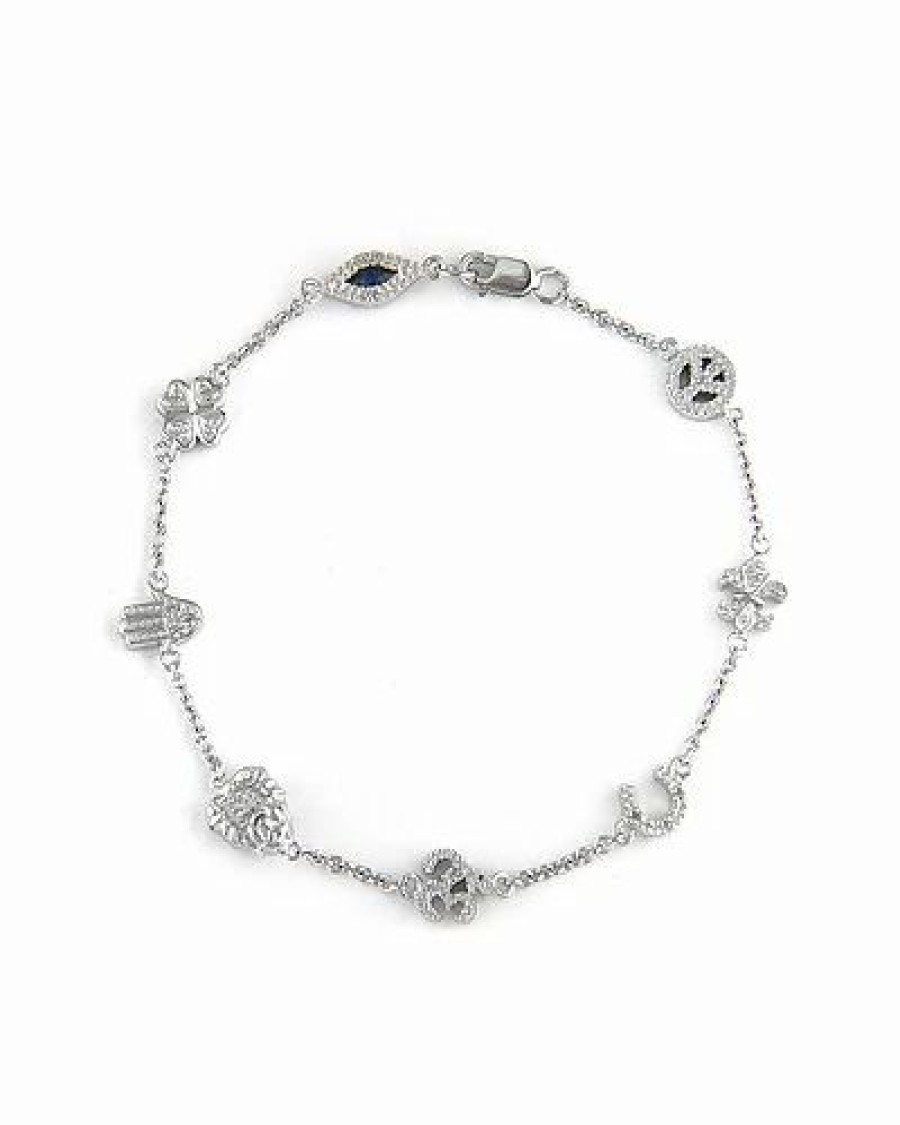 Bracelets * | Diamond Select Cuts Ver 0.15 Ct. Tw. Diamond Religious Bracelet Women