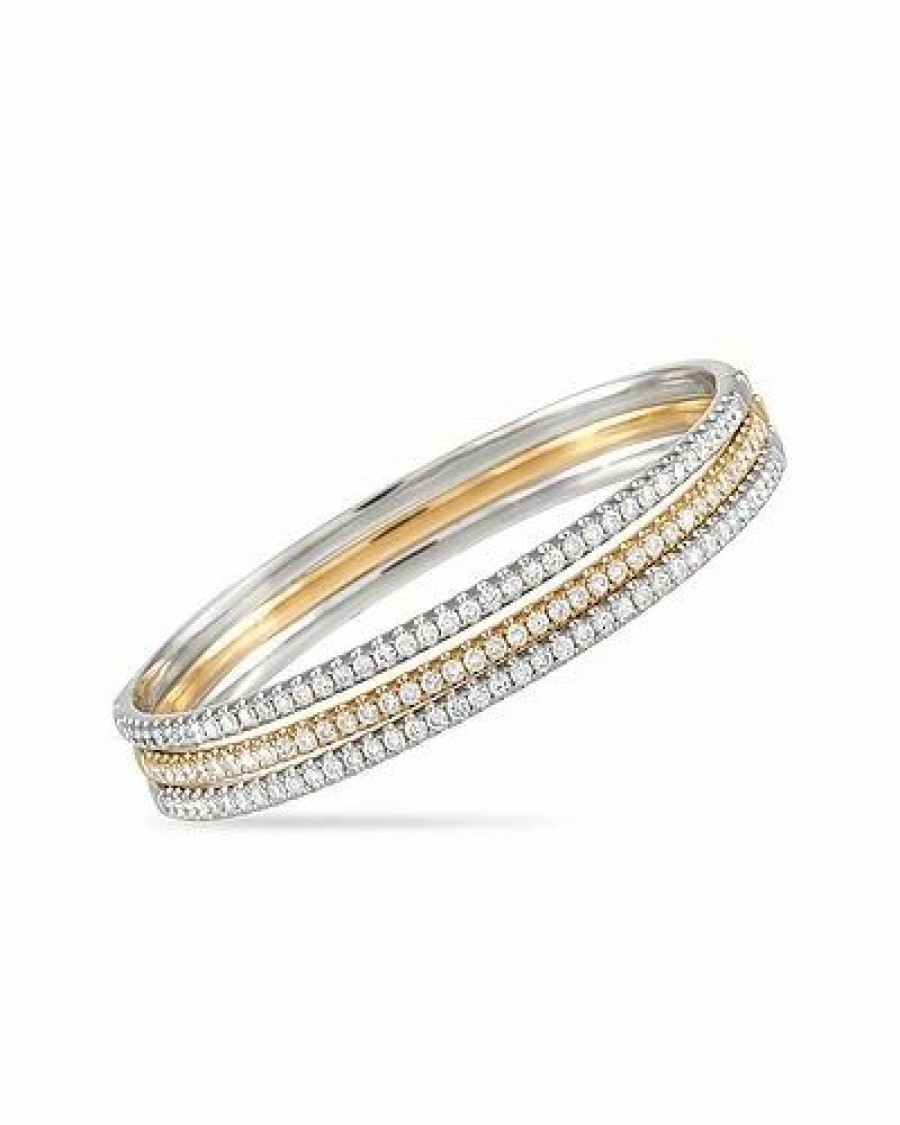 Bracelets * | Diamond Select Cuts 18K Two-Tone 1.50 Ct. Tw. Diamond Bangle Bracelet Women