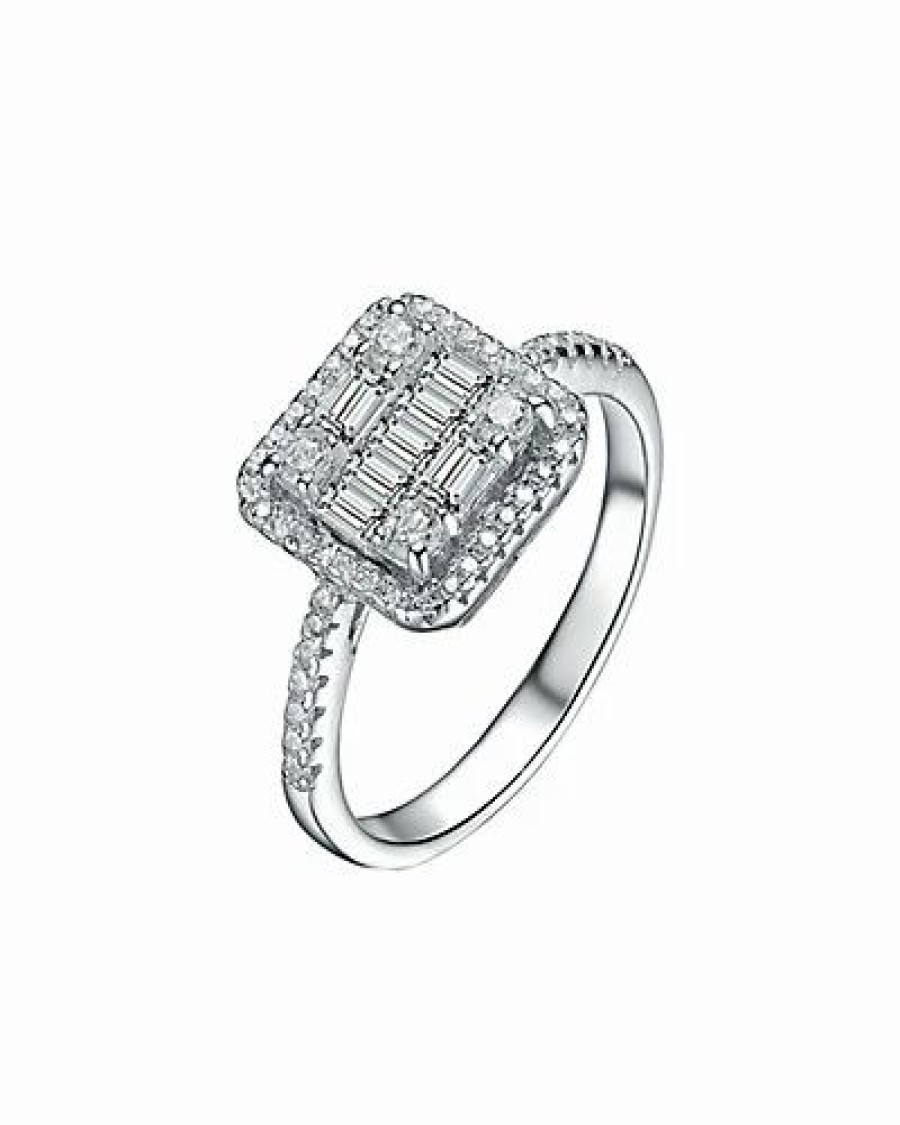 Rings * | Genevive Silver Cz Ring Women