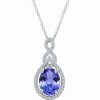 Necklaces * | Kallati 14K 3.15 Ct. Tw. Diamond & Tanzanite Pendant Necklace Women