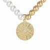 Necklaces * | Eye Candy La Uxe 2Mm Pearl Cz Eliza Necklace Women