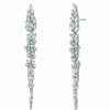 Earrings * | Genevive Silver Cz Earrings Women