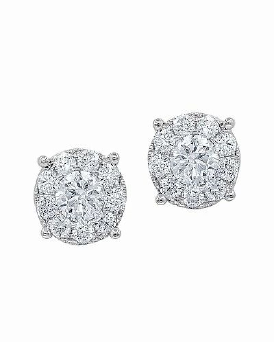 Earrings * | Diana M. 14K 0.25 Ct. Tw. Diamond Earrings Women