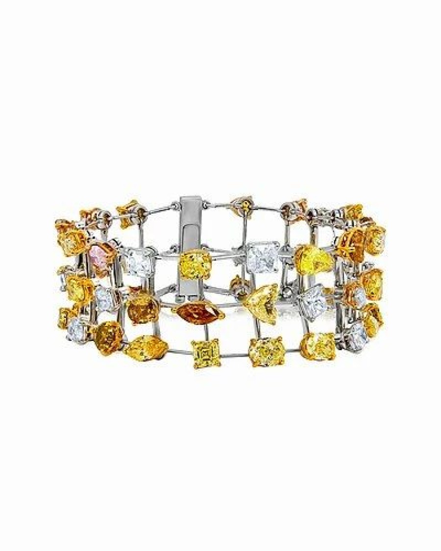 Bracelets * | Diana M. Fine Jewelry 18K 38.00 Ct. Tw. Diamond Bracelet Women