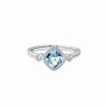 Rings * | Diamond Select Cuts 14K 0.95 Ct. Tw. Diamond & Aquamarine Ring Women