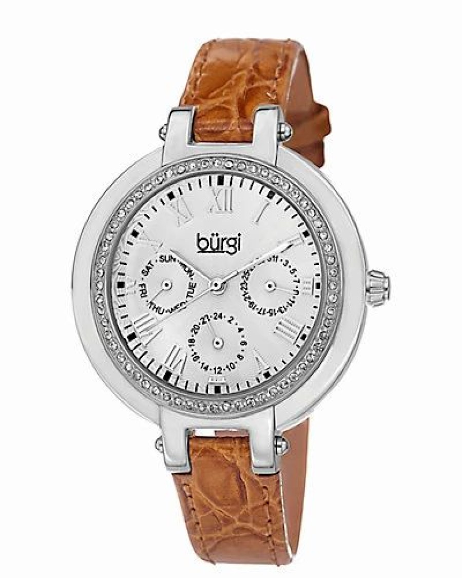 Watches * | Akribos Xxiv Burgi Women'S Leather Watch