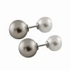 Earrings * | Splendid Pearls Rhodium Plated 10-13Mm Pearl Earrings Women