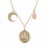 Necklaces * | Eye Candy La Uxe Collection 14K Plated Capricorn Charm Necklace Women