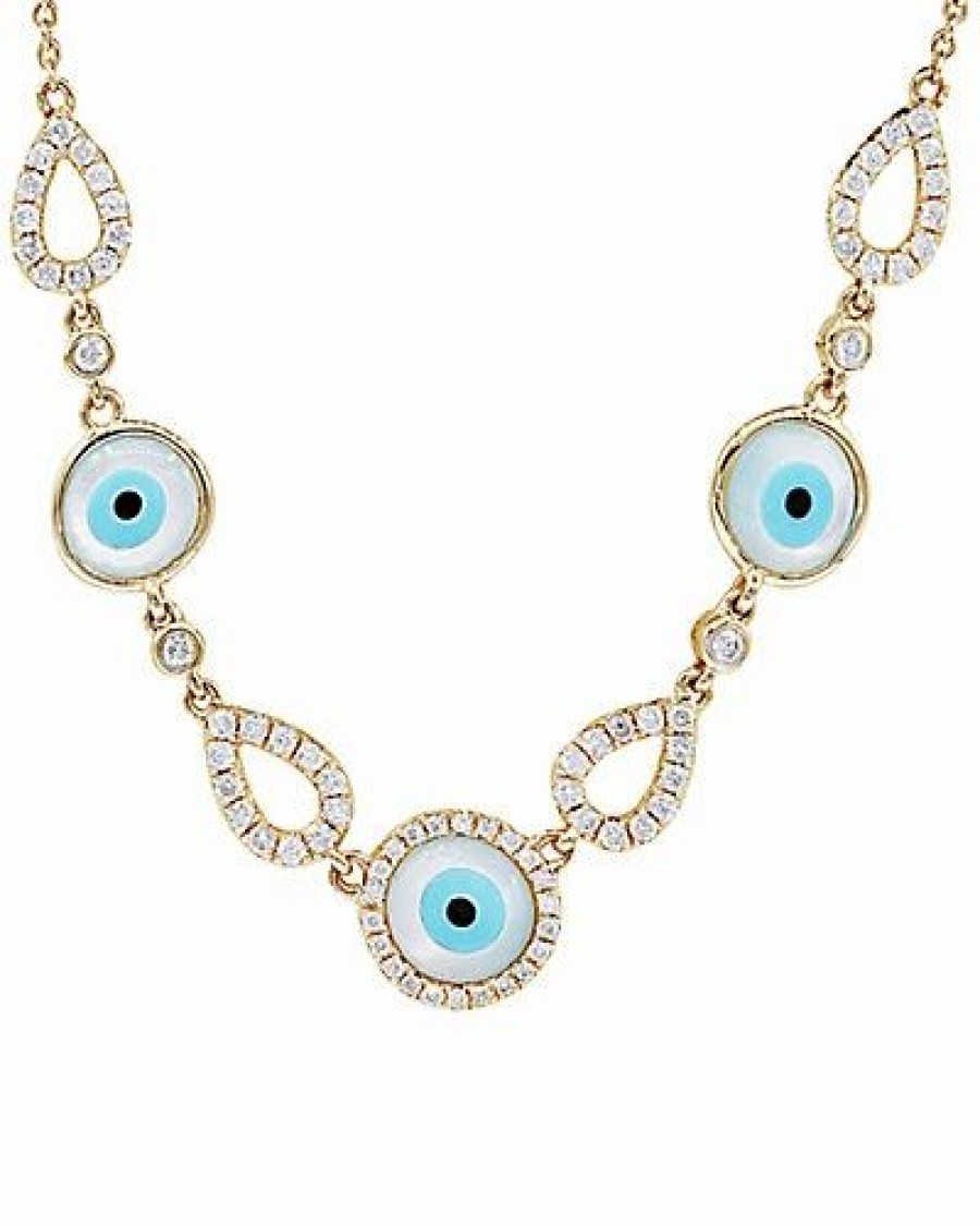 Necklaces * | Diana M. Fine Jewelry 14K 0.50 Ct. Tw. Diamond Necklace Women