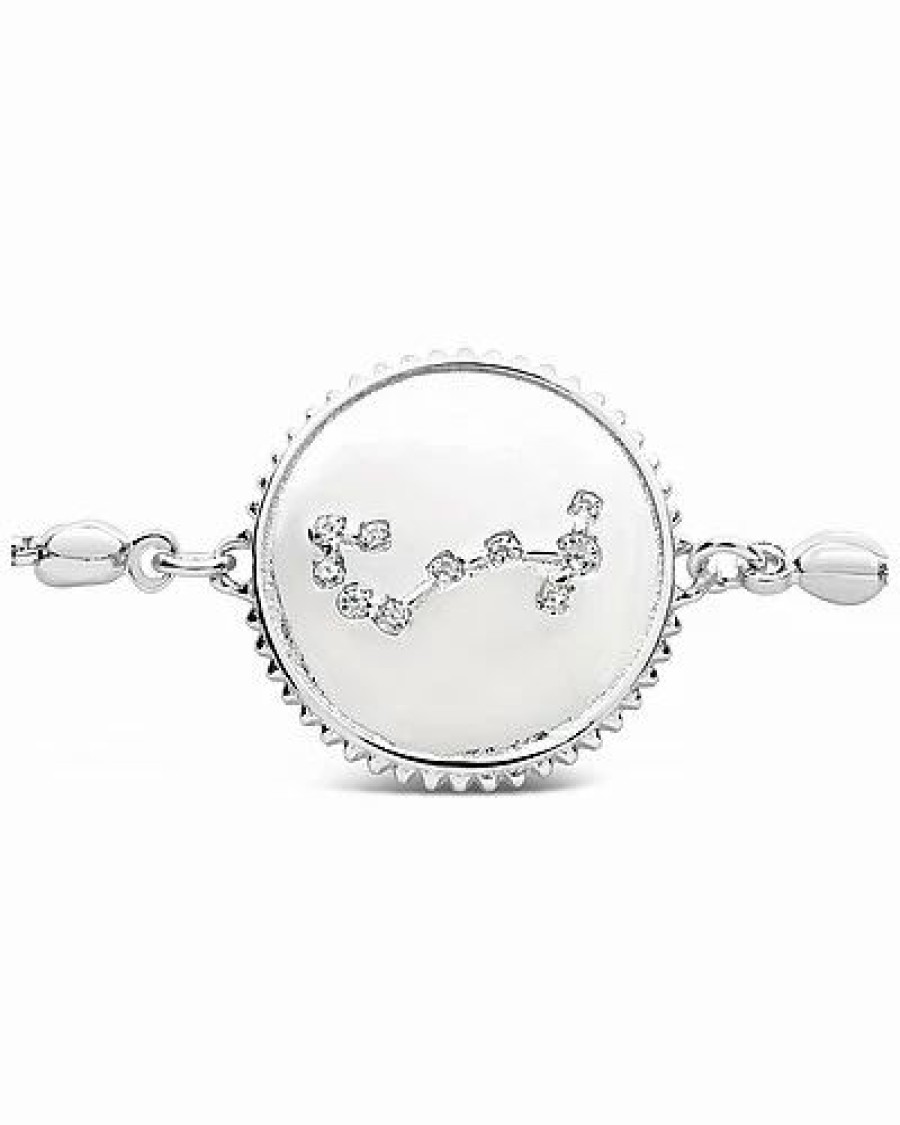 Bracelets * | Sterling Forever Cz Scorpio Disc Bolo Bracelet Women