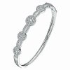 Bracelets * | Genevive Silver Cz Bracelet Women