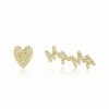 Earrings * | Adornia 14K Plated Mama Curved Earrings Women