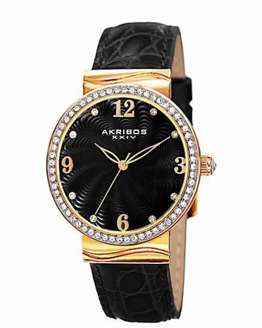 Watches * | Akribos Xxiv Women'S Leather Watch