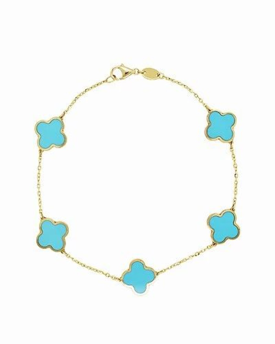 Bracelets * | Sabrina Designs 14K Turquoise Enamel Chain Bracelet Women