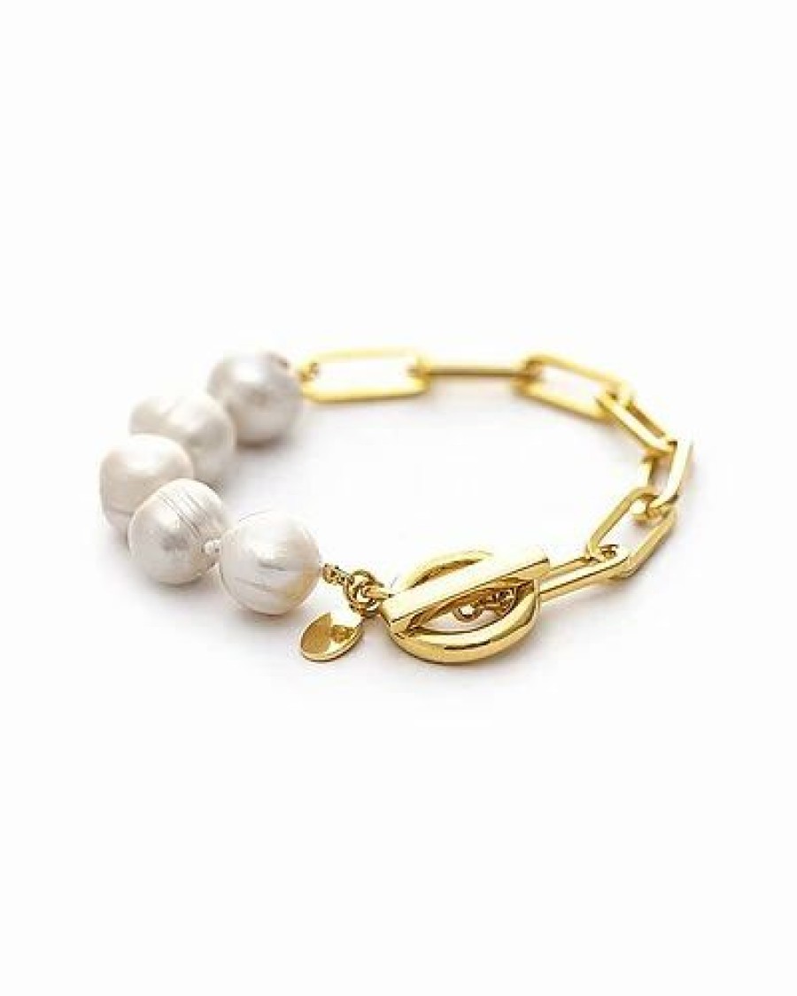 Bracelets * | Rivka Friedman 18K Plated 12Mm Pearl Bracelet Women