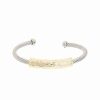 Bracelets * | Juvell 18K Two-Tone Plated Twisted Cable Bangle Bracelet Women