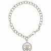 Bracelets * | Judith Ripka Little Jewels Silver White Topaz Evil Eye Charm Bracelet Women